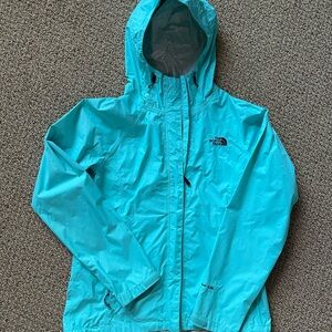 The Northface Women’s Raincoat Teal Blue Size M